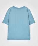 Тениска с къс ръкав и принт светлосиня за момче Button Blue