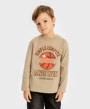 Лонгслив с баскетболен принт за МОМЧЕ основен изглед