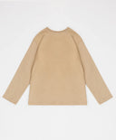 Лонгслив с баскетболен принт бежов за момче Button Blue