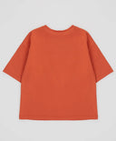 Тениска с къс ръкав и баскетболен принт оранжева за момче Button Blue