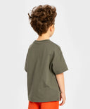 Тениска с къс ръкав и принт на топка хаки за момче Button Blue