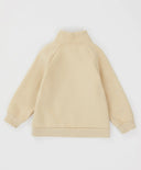 Суитшърт подплатен с яка и цип бежов за момче Button Blue