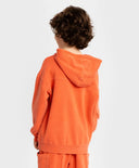 Суитшърт без цип с качулка и джобове оранжев детски Button Blue