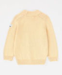 Пуловер с яка на стойка в бежов цвят за момче Button Blue