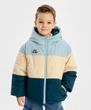 Яке междинен сезон водоотблъскващо с качулка многоцветно за момче Button Blue