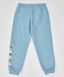 Джогъри подплатени с ластичен колан и релефен принт светлосини за момче Button Blue