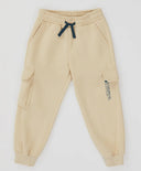 Джогъри карго подплатени с принт и четири джоба бежови за момче Button Blue