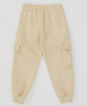 Джогъри карго подплатени с принт и четири джоба бежови за момче Button Blue