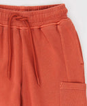 Панталони с четири джоба и ластичен колан оранжеви детски Button Blue