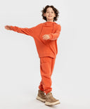 Панталони с четири джоба и ластичен колан оранжеви детски Button Blue