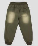 Панталони дънкови с ластичен колан и изтърквания зелени за момче Button Blue