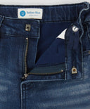 Дънки подплатени прави с ефект на изтъркване сини детски Button Blue