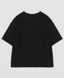 Тениска с къс ръкав и метализиран принт черна за момче Button Blue