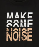 Тениска с къс ръкав и метализиран принт черна за момче Button Blue