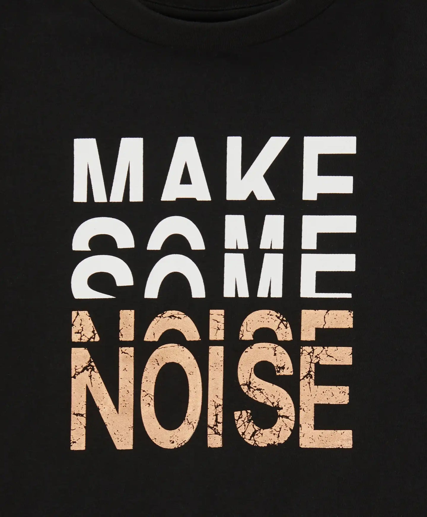 Тениска с къс ръкав и метализиран принт черна за момче Button Blue