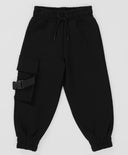 Панталони джогъри с ластичен колан и три джоба черни за момче Button Blue