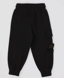 Панталони джогъри с ластичен колан и три джоба черни за момче Button Blue