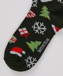 Чорапи високи коледни зелени за момче Button Blue