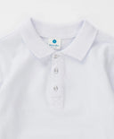 Поло тениска от пике бяла Button Blue