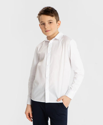 Риза с копчета с яка бяла Button Blue