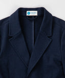 Сако с ревери и копчета син Button Blue