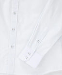 Вталена риза с дълъг ръкав бяла Button Blue