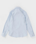 Риза от текстурирана тъкан с ромбичен мотив синя Button Blue