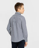 Риза с дълъг ръкав на каре синя Button Blue