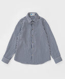 Риза с дълъг ръкав на каре синя Button Blue