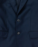 Вталено класическо сако синьо Button Blue
