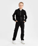 Панталони с притиснати ръбове черни Button Blue