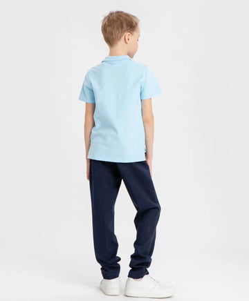 Трикотажни панталони сини Button Blue