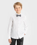 Папийонка с геометричен принт сив Button Blue