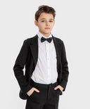 Папийонка с пластмасова закопчалка черна Button Blue