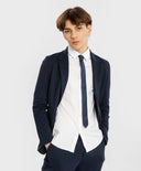 Тясна вратовръзка на точки синя Button Blue