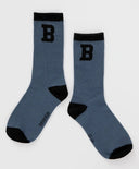 Комплект от два чифта високи чорапи многоцветни за момче Button Blue