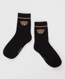 Комплект от два чифта високи чорапи многоцветни за момче Button Blue