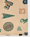 Пижама с шорти и тениска с принт бежова за момче Button Blue