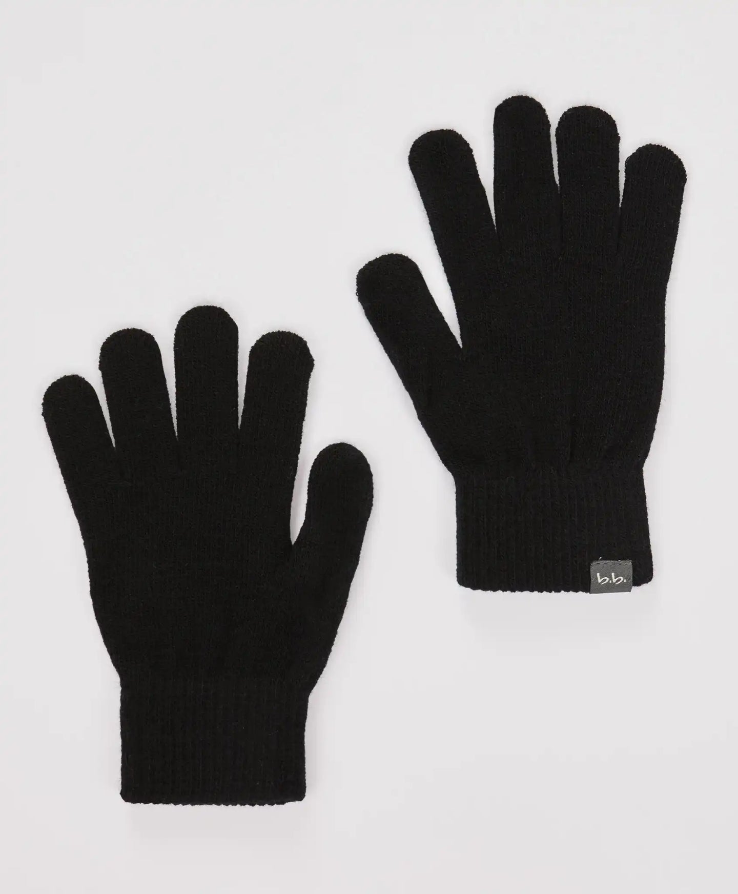 Ръкавици плетени черни детски Button Blue