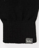 Ръкавици плетени черни детски Button Blue