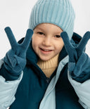 Ръкавици плетени сини за МОМЧЕ основен изглед