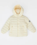 Яке с качулка междинен сезон капитонирано кремаво детско Button Blue