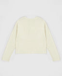 Тениска с дълъг ръкав и принт кремава за момиче Button Blue