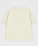 Тениска с къс ръкав и принт кремава за момиче Button Blue