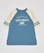 Тениска с къс ръкав и релефен принт многоцветна за момиче Button Blue