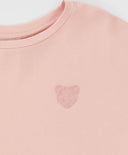 Тениска с дълъг ръкав и принт розова за момиче Button Blue