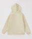 Суитшърт с вълнен флис и качулка кремав за момиче Button Blue
