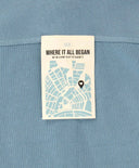 Худи оверсайз с копчета, качулка и ефект на изтъркване синьо детско Button Blue