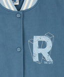 Бомбър с копчета син детски Button Blue