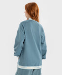 Бомбър с копчета син детски Button Blue